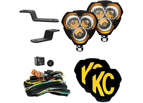 KC Hilites 21-C BRONCO LED COMBO 2 LIGHT DITCH SYSTEM BLACK