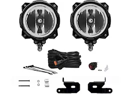 KC Hilites 18-c jeep wrangler jl kit; jeep jl a-pillar + pro6 spot sys