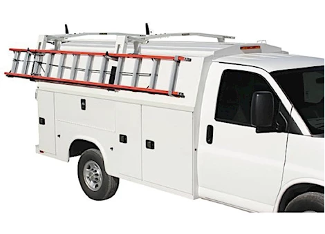 Holman/Kargomaster SINGLE LOW ROOF COVERED SERVICE BODY DROP DOWN LADDER RACK