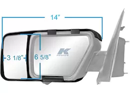 K-Source Inc. 21-c ford f150 snap & zap towing mirror set