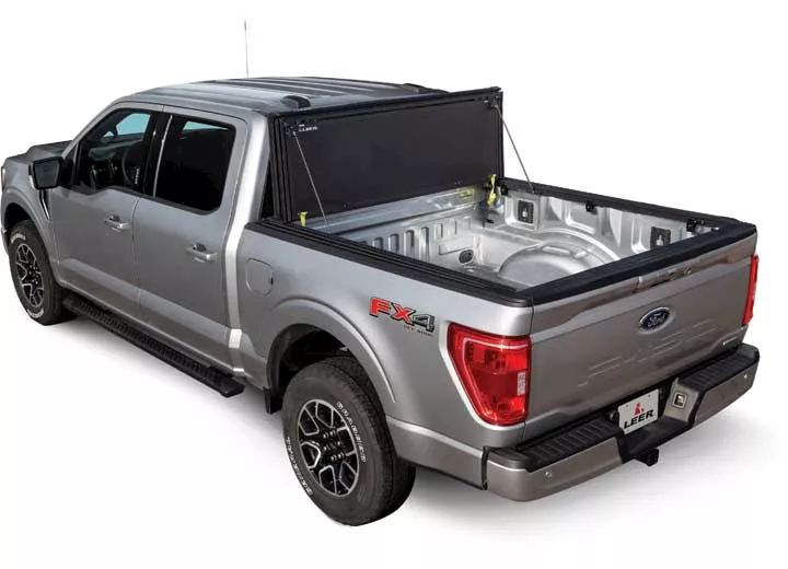 Leer 20-c silverado/sierra 2500/3500hd 6.9ft hf350m hard folding tonneau cover blk