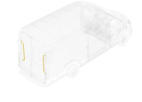 Legend Fleet Solutions 15-C FORD TRANSIT SECURIGRIP REAR GRAB HANDLES (PAIR) YELLOW