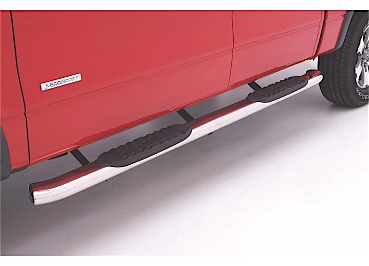 Lund International 07-19 silverado/sierra 1500/2500/3500 crew cab 5in oval curved ss nerf bar Main Image