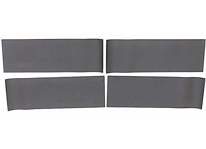 Lund International 4 PIECES: 13IN BY 35IN RHINO LININGS ROCKER GUARDS  - BLACK TEXTURED