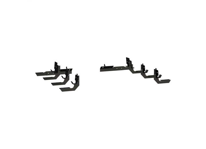 Luverne Truck Equipment MEGA STEPS & BRACKETS RUNNING BOARD MOUNTING BRACKET BLACK TEXTURED POWDER COAT