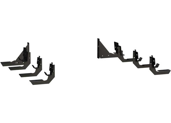 Luverne Truck Equipment MEGA STEPS & BRACKETS RUNNING BOARD MOUNTING BRACKET BLACK TEXTURED POWDER COAT