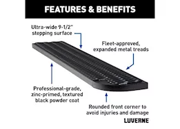 Luverne Truck Equipment 22-c e-transit 9.5in x 54in grip step xl steel passenger running board