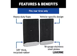 Luverne Truck Equipment 20-c silverado 2500/3500 textured rubber mud guards-rear dually 23in