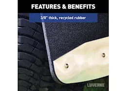 Luverne Truck Equipment 20-c silverado 2500/3500 textured rubber mud guards-rear dually 23in