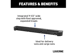 Luverne Truck Equipment Impact rear bumper step with fixed brackets/select ford transit-150/250/350