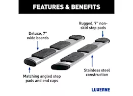 Luverne Truck Equipment 22-23 sierra 3500 hd regal 7 polished stainless 113in oval w2w steps