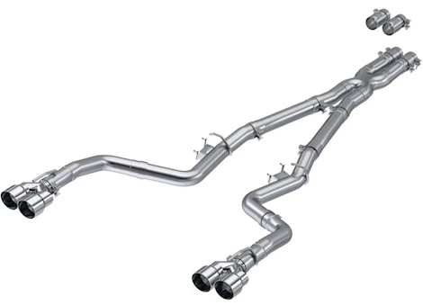 MBRP, Inc. 15-C CHALLENGER 5.7/6.2L 6.4L HEMI ALUMINIZED STEEL 3 INDUAL CAT BACK QUAD TIPS (RACE VERSION)