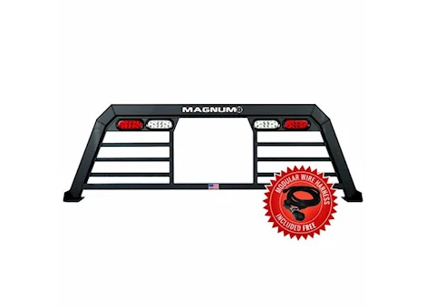 Magnum Truck Racks 21-22 f-150 high pro w/window headache rack -incandescent lights w/o blis only Main Image