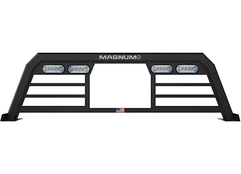 Magnum Truck Racks 23-C F250/F350 SD HEADACHE RACK LOW PRO STANDARD BAR W/WINDOW CUTOUT/LIGHTS/TONNEAU FEET