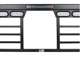 Magnum Truck Racks 24-c silverado 2500/3500 highpro window cut headache rack/bars/lights matte blac