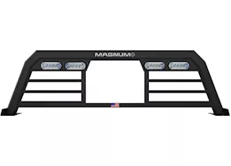 Magnum Truck Racks 24-c silverado 2500/3500 low pro window cut headache rack/bars/lights matte black