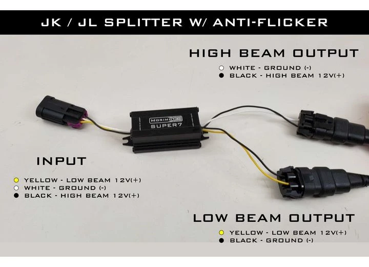 Morimoto Lighting Sealed7 2.0 anti-flicker link relay harnesses Main Image