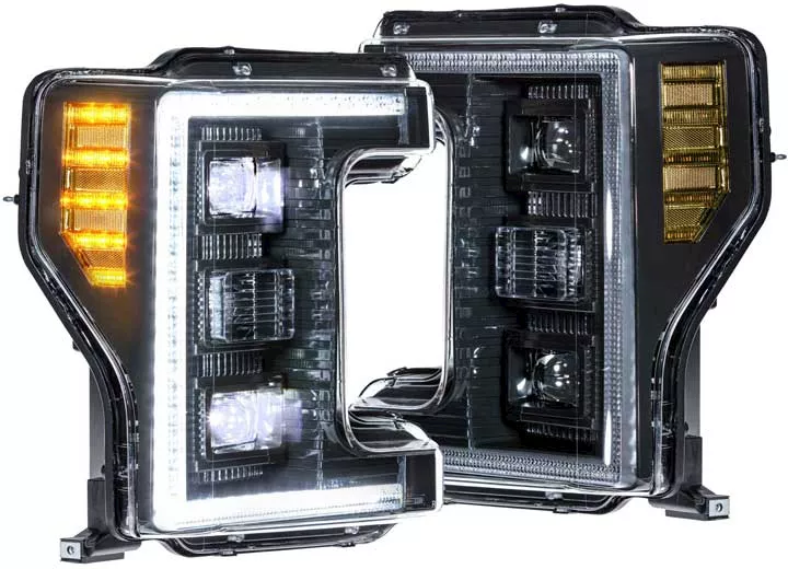 Morimoto Lighting 17-19 f250/f350 super duty xb hybrid led headlights smoked