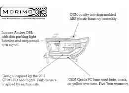 Morimoto Lighting 08-18 sequoia morimoto xb led projector headlights (amber drl)