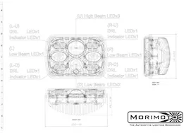 Morimoto Lighting 85-94 astro led projector headlight driver or passenger(sealed beam)