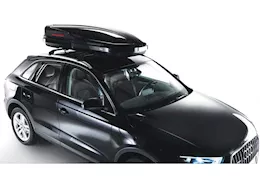 Malone Auto Racks Profile18B Rooftop Cargo Box – 18 Cubic Feet, Gloss Black