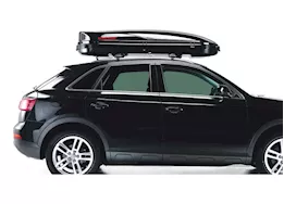 Malone Auto Racks Profile18B Rooftop Cargo Box – 18 Cubic Feet, Gloss Black