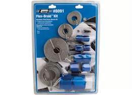 Mr. Gasket Co. Braided hose sleeving kit-blue