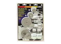 Mr. Gasket Co. Braided hose sleeve kit-silv