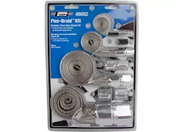 Mr. Gasket Co. Braided hose sleeve kit-silv