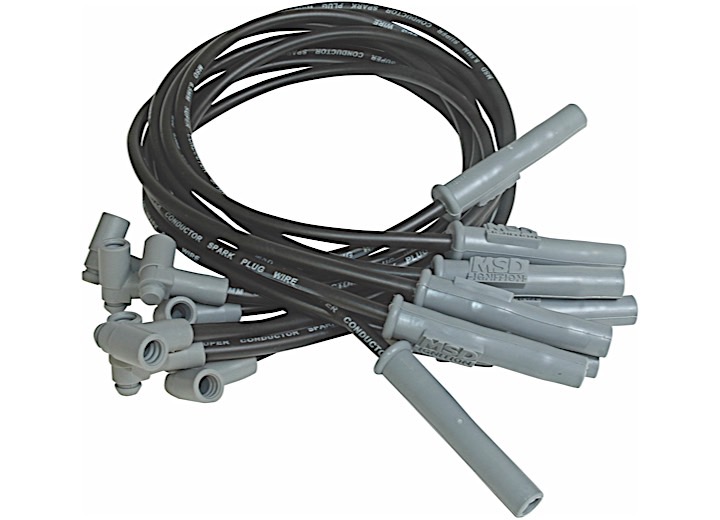MSD Ignition 73-76 CHEVY C35/C15/C10 HEI SUPER CONDUCTOR WIRE SET, BLAC