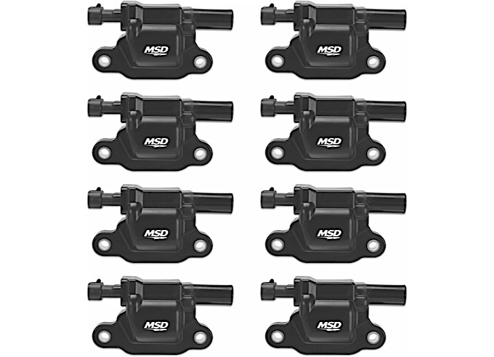 MSD Ignition 05-13 SIERRA/SILVERADO 1500 GM LS BLASTER SERIES IGNITION COIL, BLACK, 8 PAC
