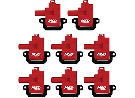 MSD Ignition 97-06 gm ls1/ls6 blaster series ignition coil, red, 8 pac Main Image