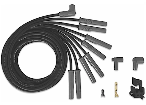 MSD Ignition SUPER CONDUCTOR WIRE SET, 8 CYL, MULTI-ANGLE HEI, UNIVERSAL, BLAC