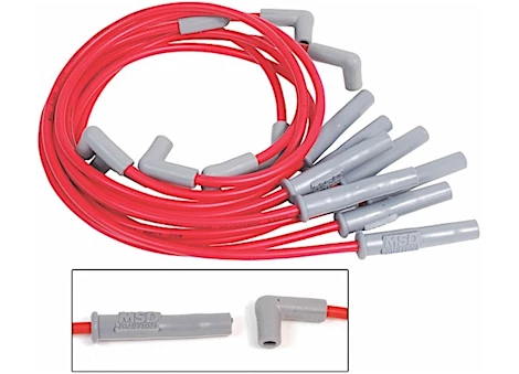 MSD Ignition 75-96 BRONCO/F150 SPARK PLUG WIRES (SBF 302-351W) STRAIGHT MULTI-ANGLE & 90 DEG