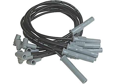 MSD Ignition 73-76 CHEVY C35/C15/C10 HEI SUPER CONDUCTOR WIRE SET, BLAC