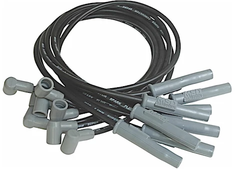 MSD Ignition BBC SUPER CONDUCTOR WIRE SET, SOCKET, BLACK JACKE