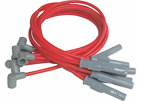 MSD Ignition CHEVY 366-454 SUPER CONDUCTOR SPARK PLUG WIRE SET, RED JACKE