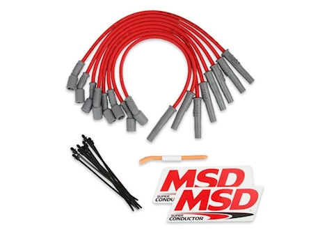 MSD Ignition 10-15 F250/F350 SD 6.2L V8 RED WIRE SET, 8.5MM