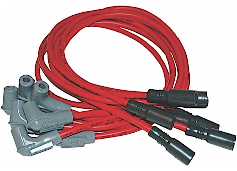 MSD Ignition 96-97 TAHOE V8 SUPER CONDUCTOR SPARK PLUG WIRE SET, RED JACKE