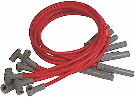 MSD Ignition CHRYSLER 383-440 HEI SUPER CONDUCTOR SPARK PLUG WIRE SET, RED JACKE