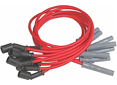 MSD Ignition 99-05 GMC SIERRA 3500/YUKON SUPER CONDUCTOR SPARK PLUG WIRE SET, RED JACKE