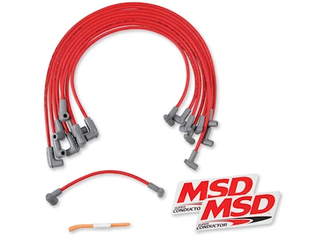 MSD Ignition SBC SUPER CONDUCTOR 8.5MM SPARK PLUG WIRE SET, FOR USE WITH HEI CAP, RE