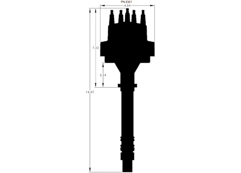 MSD Ignition Chevy v8 street pro-billet w/vacuum advance/magnetic pickup/red Main Image