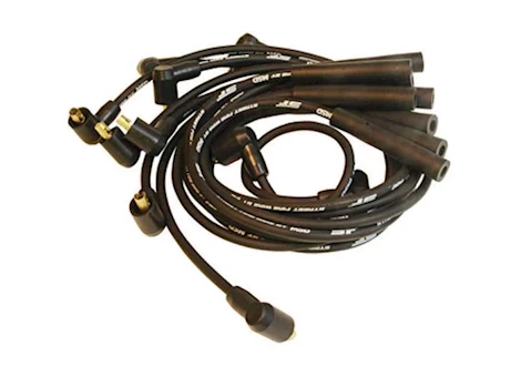 MSD Ignition SB FORD 289/302 SUPER CONDUCTOR SPARK PLUG WIRE SET W/ HEI CAP, BLACK JACKE