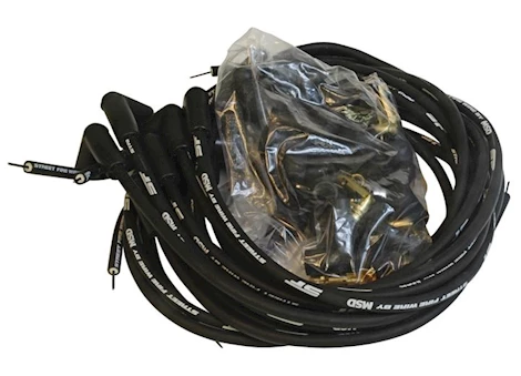 MSD Ignition STREET-FIRE WIRE SET 8 CYL 90 DEG, SOCL HEI, UNIV, BLACK BOOT