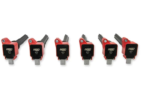 MSD Ignition 17-20 F150/EXPEDITION ECOBOOST 3.5L V6 IGNITION COIL, RED, 6 PAC