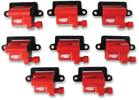 MSD Ignition 99-07 GM L-SERIES TRUCK BLASTER SERIES IGNITION COIL, RED, 8 PAC