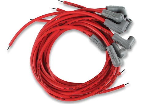MSD Ignition SUPER CONDUCTOR SPARK PLUG WIRE SET, 8 CYL 90 DEG PLUG, SOCKET/HEI CA