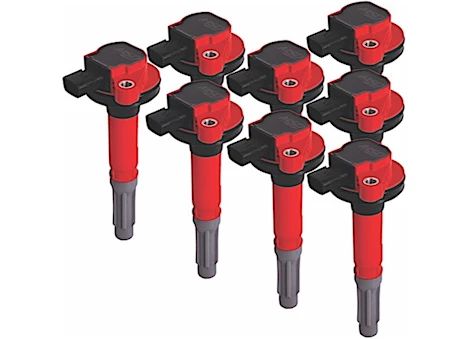 MSD Ignition 11-16 ford coyote 5.0l v8 blaster ignition coil, red, 8-pac Main Image