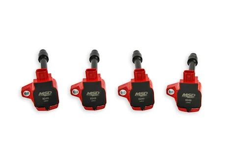 MSD Ignition 16-20 CIVIC 2.0L/2.0L BLASTER SERIES IGNITION COIL, 4 CYL, RED, 4 PAC